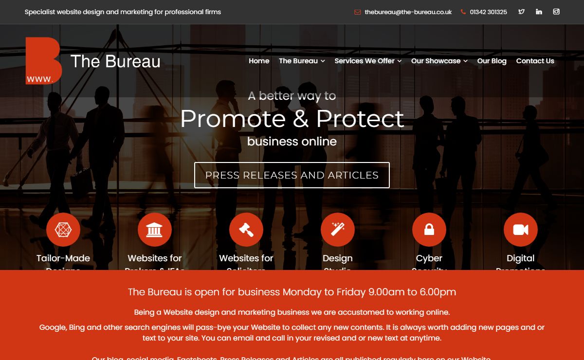 Insurance Web designers IFAs solicitors and other professional firms