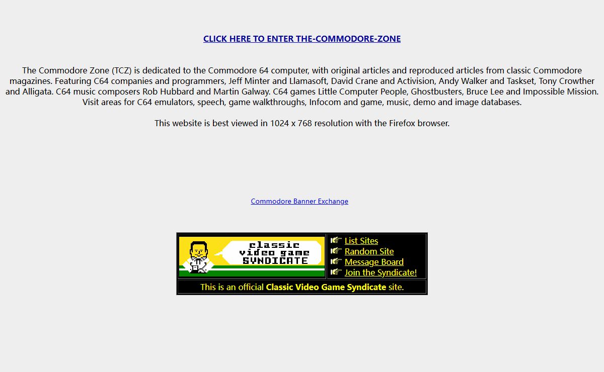 The Commodore Zone for C64 emulators, games and articles