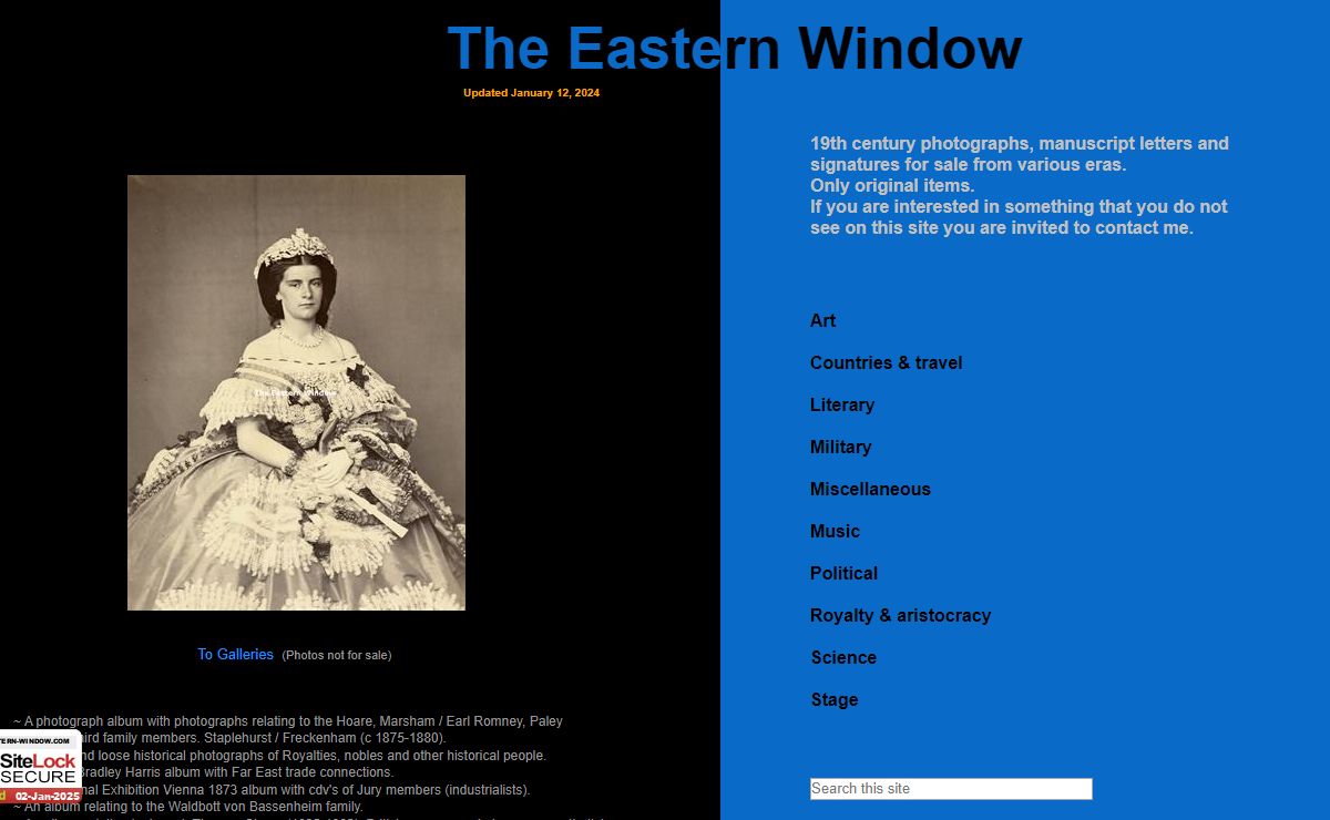 The Eastern Window - 19th century photographs