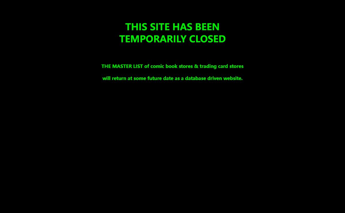 SITE TEMPORARILY CLOSED