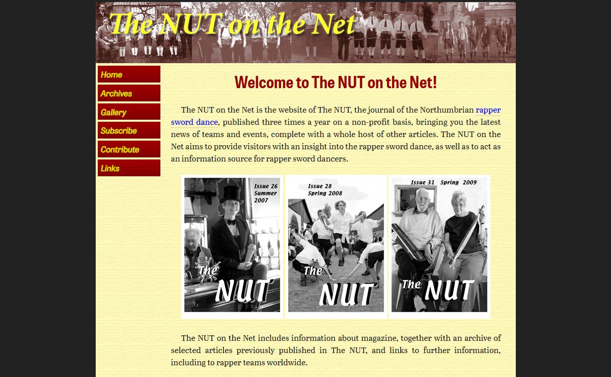 The NUT on the Net - journal of the rapper sword dance