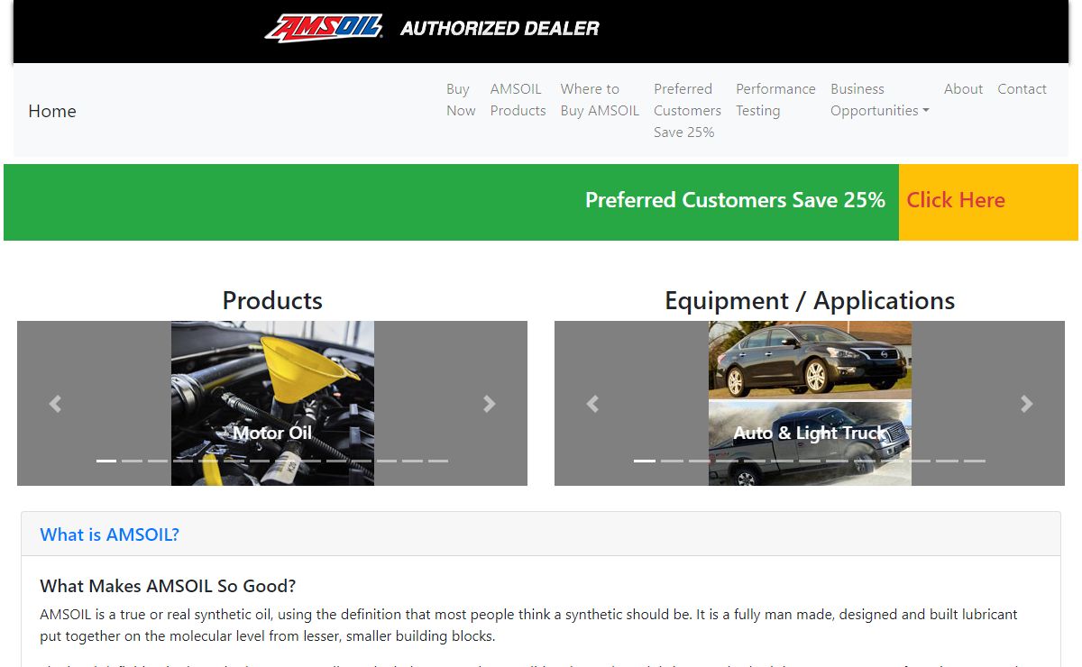 the-oilman, Your Dealer for AMSOIL Synthetic Lubricants