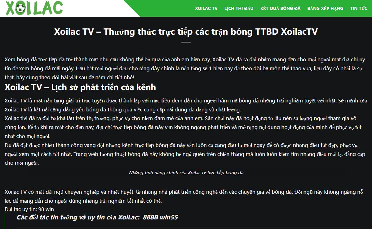 Xoilac TV - Thưởng thức trực tiếp các trận bóng TTBD XoilacTV