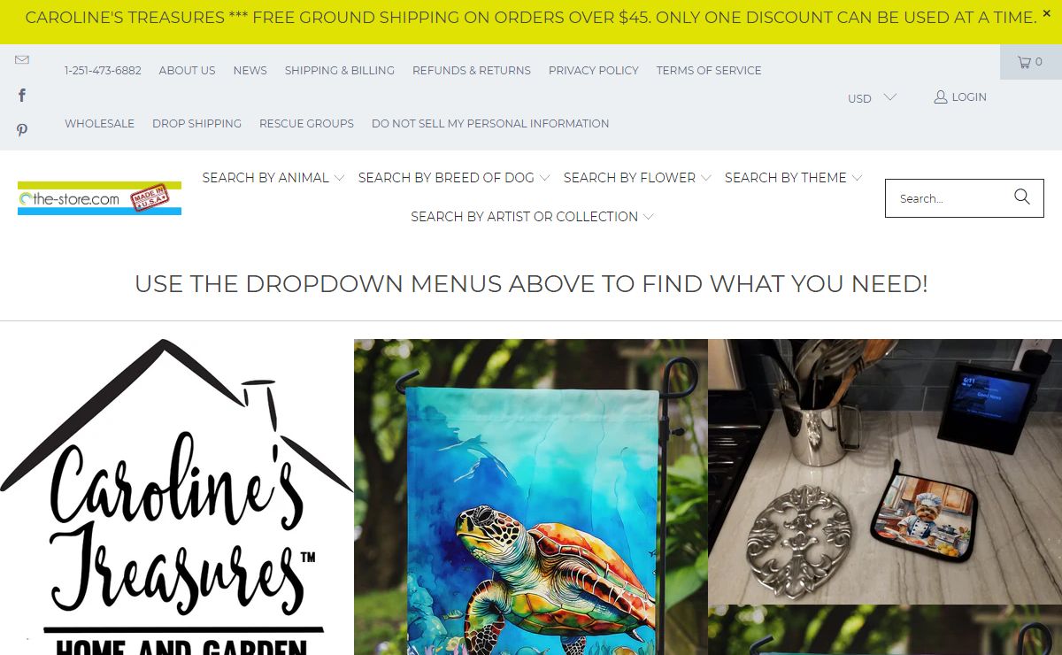 Caroline's Treasures Home and Garden Products made in USA
