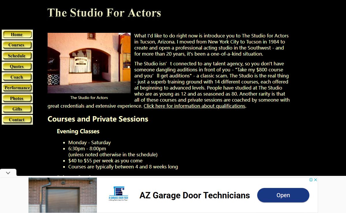 The Studio for Actors - Professional Training, Classes, & Private Study in Tucson, Arizona