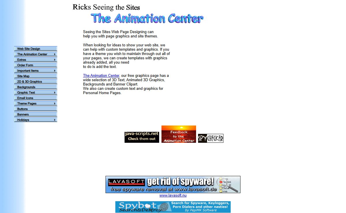 Ricks Seeing the Sites Web Design and Graphics