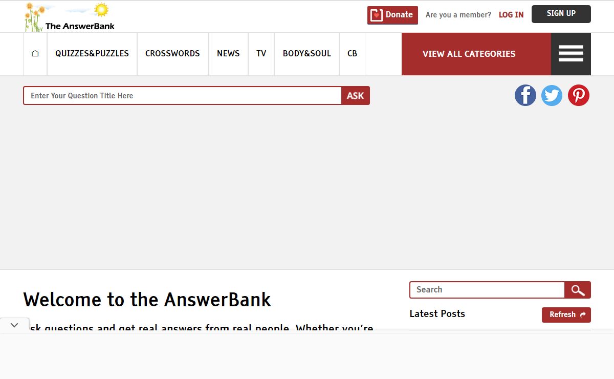 The AnswerBank - post questions and answers, and discuss topics of interest.