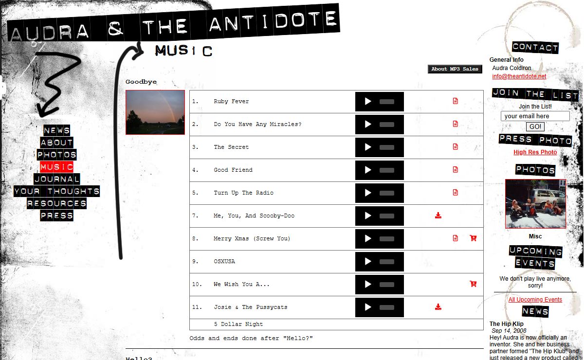 Audra & The Antidote :: Pop-Rock Music, Downloads, Lyrics, Digital Sales