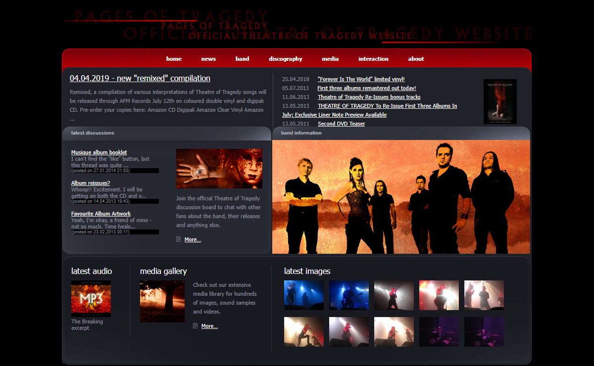 Pages of Tragedy - the official Theatre of Tragedy website
