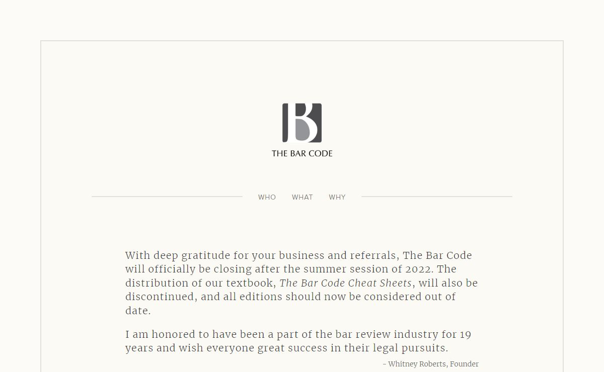 The Bar Code