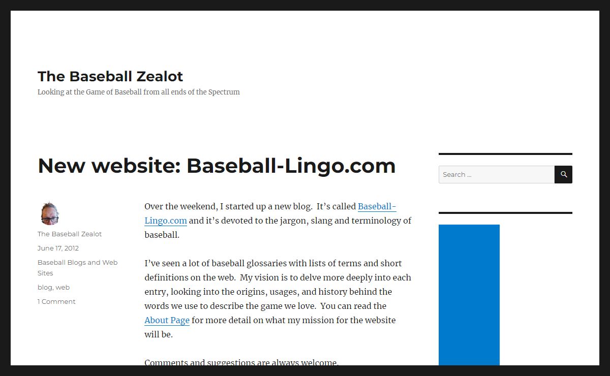 The Baseball Zealot