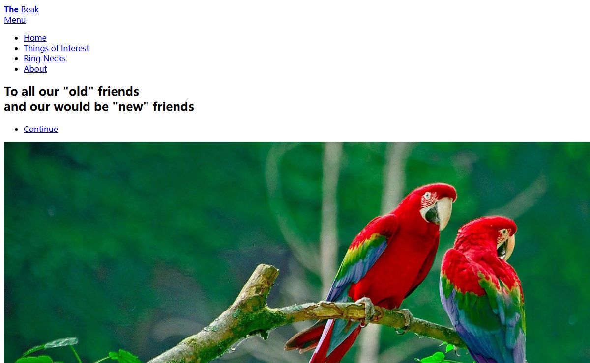 The Beak - exclusively ringnecks