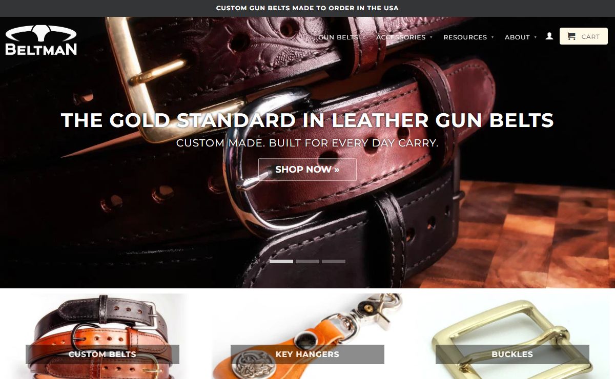 Bullhide CCW Gun Belts for Concealed and Open Carry by Beltman