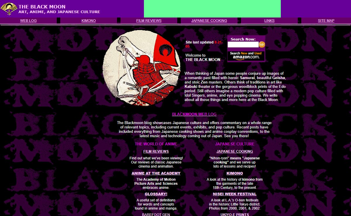 The Black Moon Japanese Culture Web site