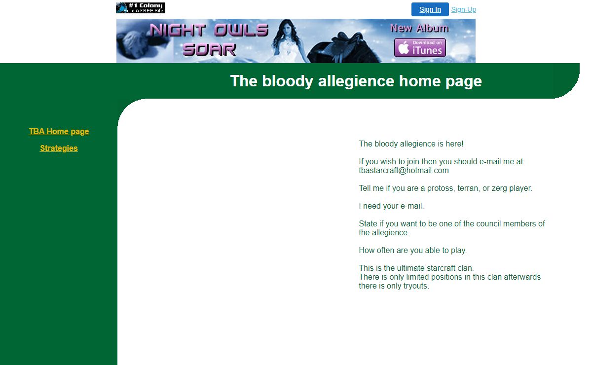 TBA Home page
