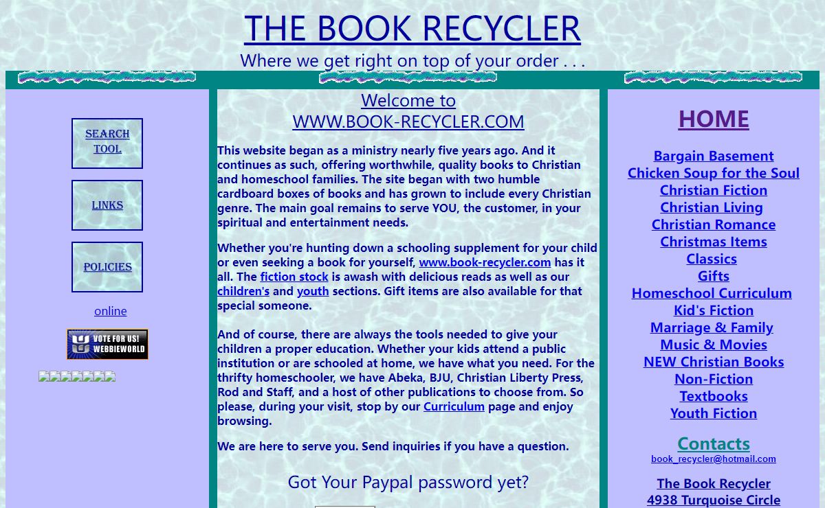 The Book Recycler version 4.0
