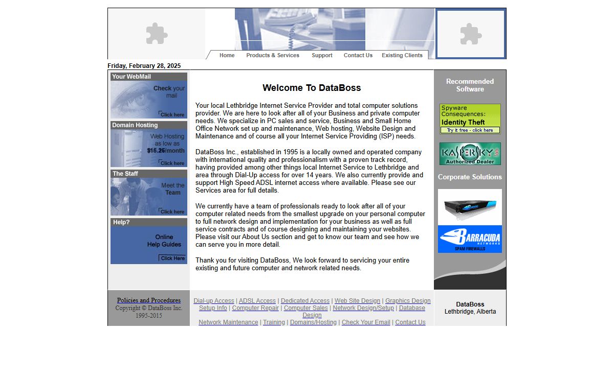 DataBoss Inc. - Connecting you to the future. Internet solutions provider plus anything computer related.