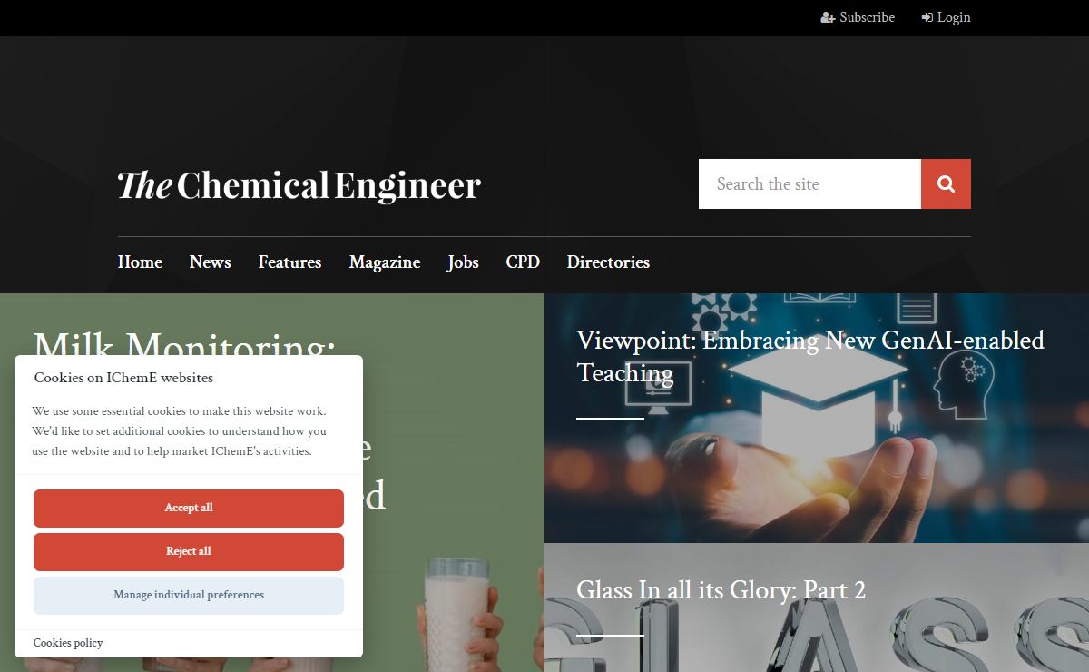 News and jobs from the chemical, biochemical and process engineering sectors - The Chemical Engineer