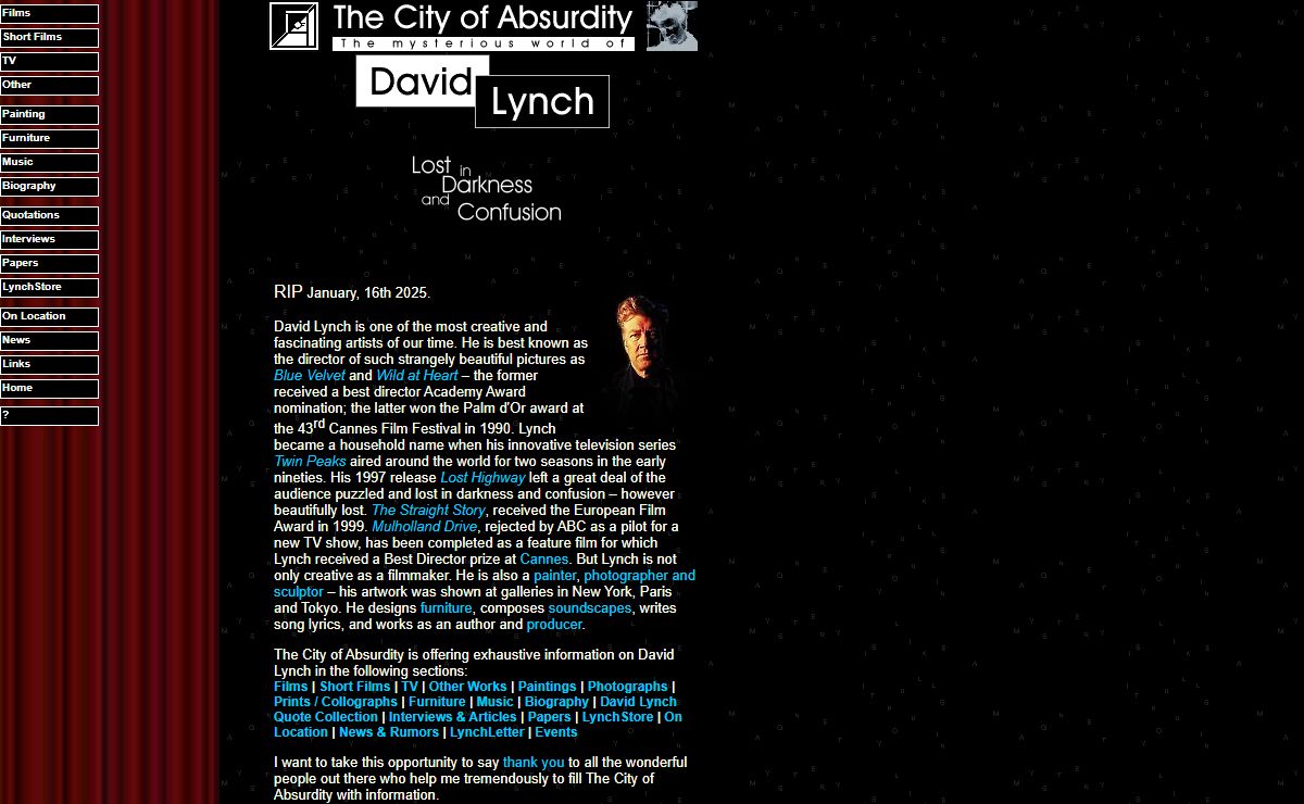 The City of Absurdity - the mysterious world of David Lynch