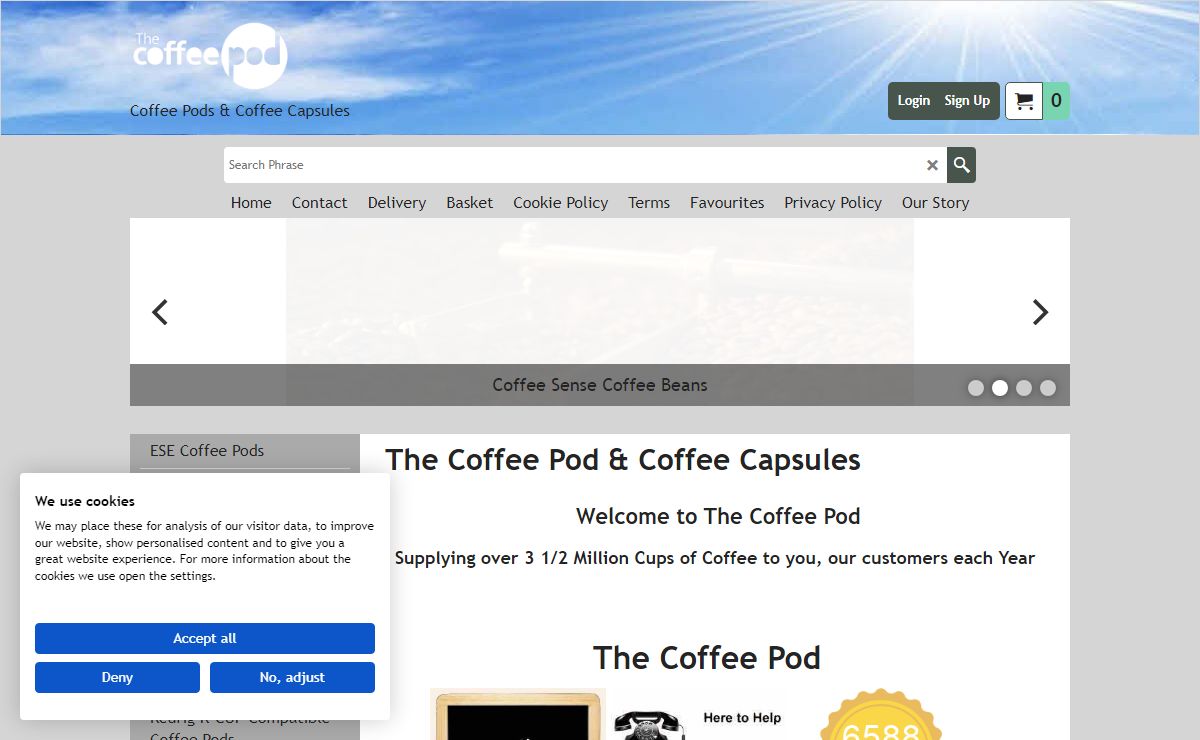 The Coffee Pod - ESE Coffee Pods - Compatible Capsules - Lavazza - Nespresso - Coffee Beans