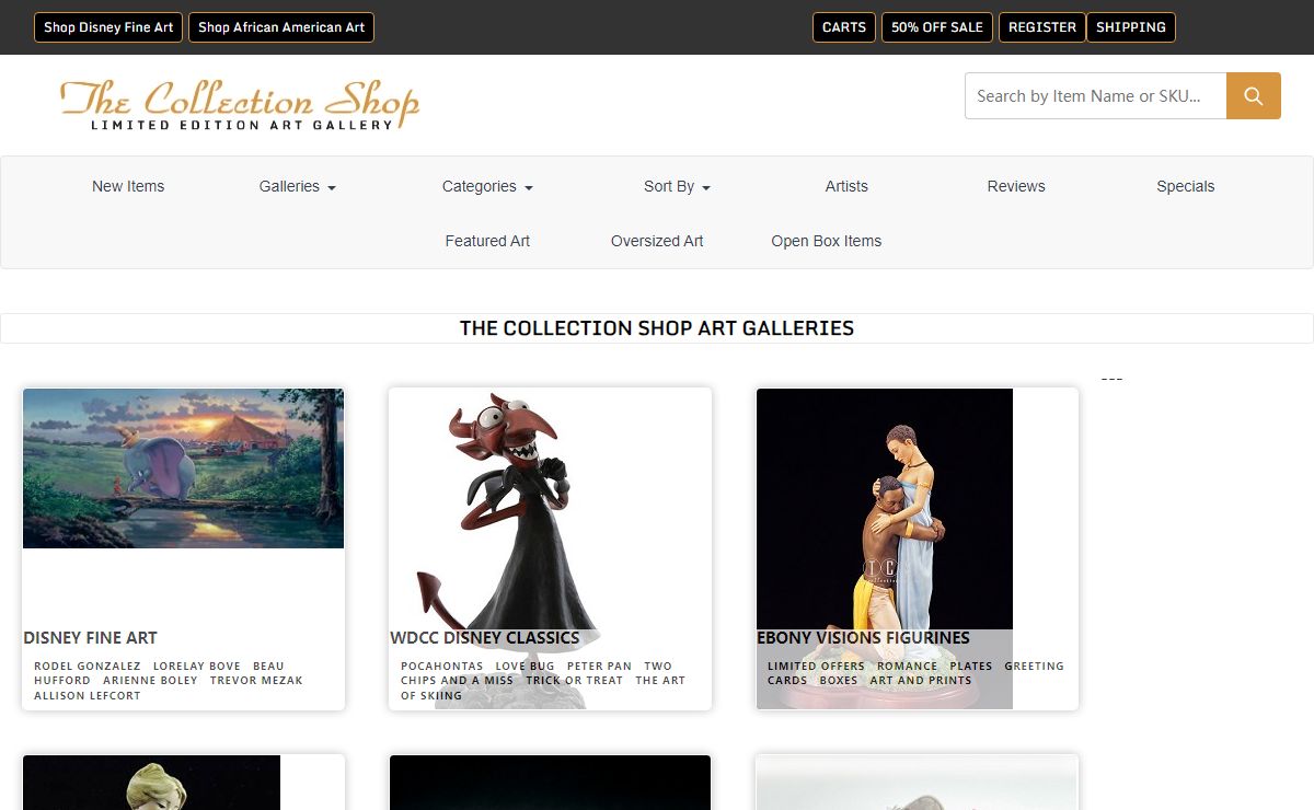 Shop Disney Art, Armani, Lladro, Star Wars & More at The Collection Shop
