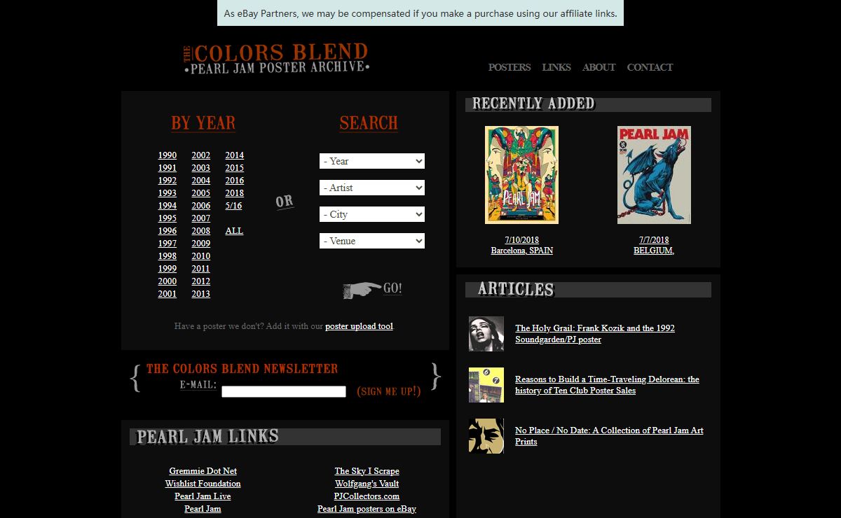 Home - Pearl Jam Posters at thecolorsblend.com
