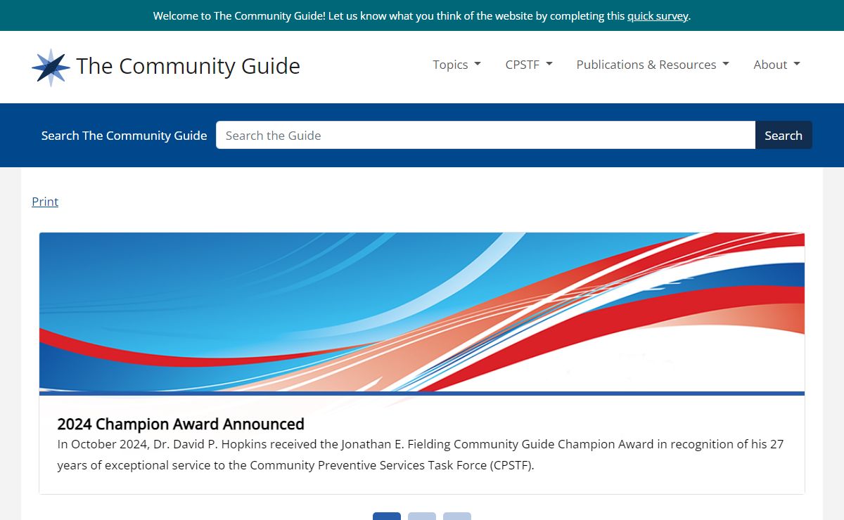 The Guide to Community Preventive Services (The Community Guide)