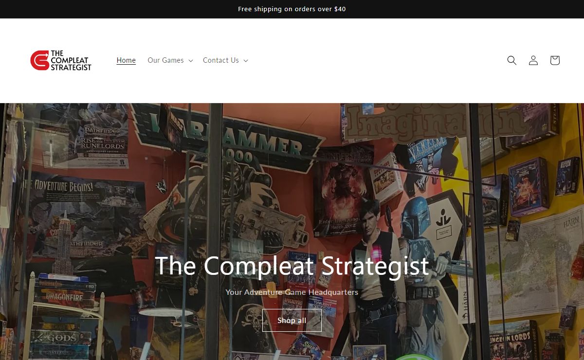 The Compleat Strategist Game Shop for Board Games RPGs Card Games