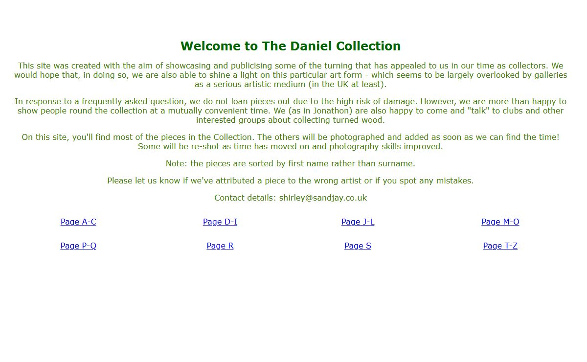 Daniel Collection Index