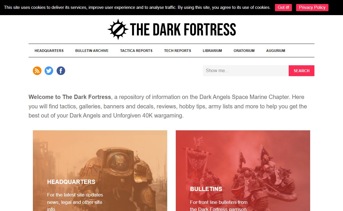 The Dark Fortress | A resource for the Dark Angels Space Marine Chapter