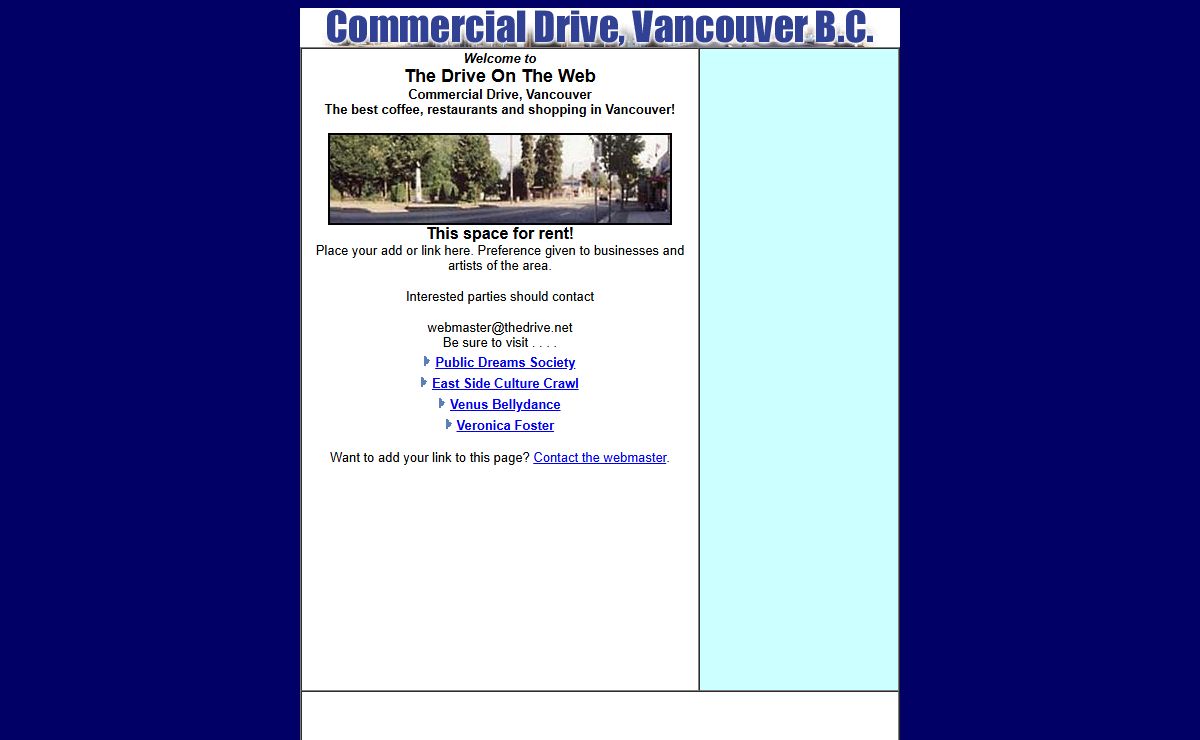 Commercial Drive, Vancouver, B.C. Home Page