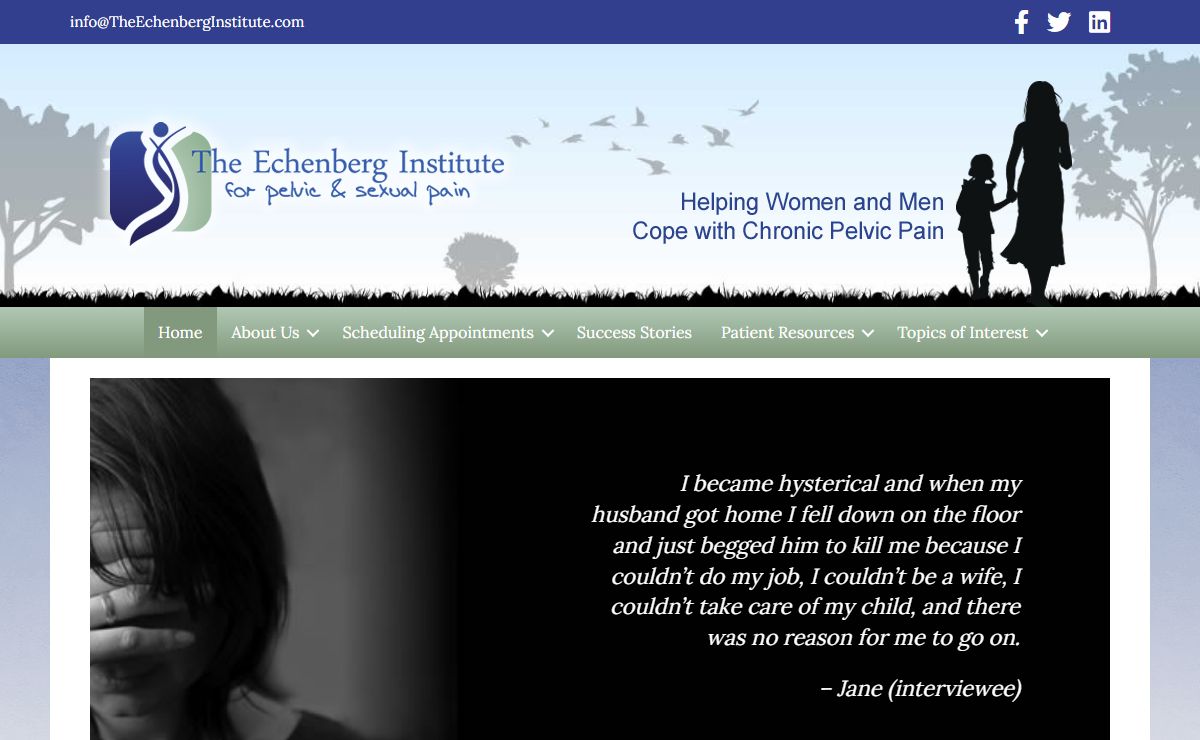 The Echenberg Institute for Pelvic & Sexual Pain – Helping Women & Men Cope with Chronic Pelvic Pain