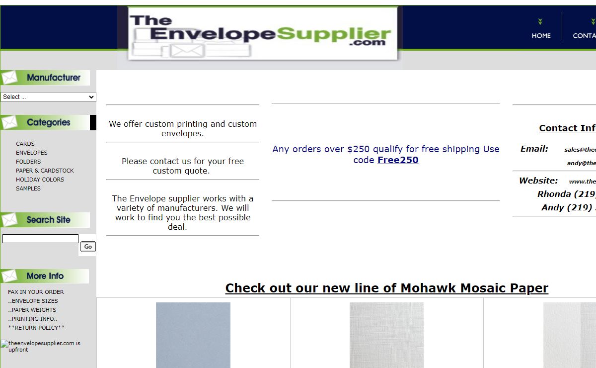 The Envelope Supplier: Wholesale Custom Envelopes LaPorte, Indiana 219-730-1571 - Home