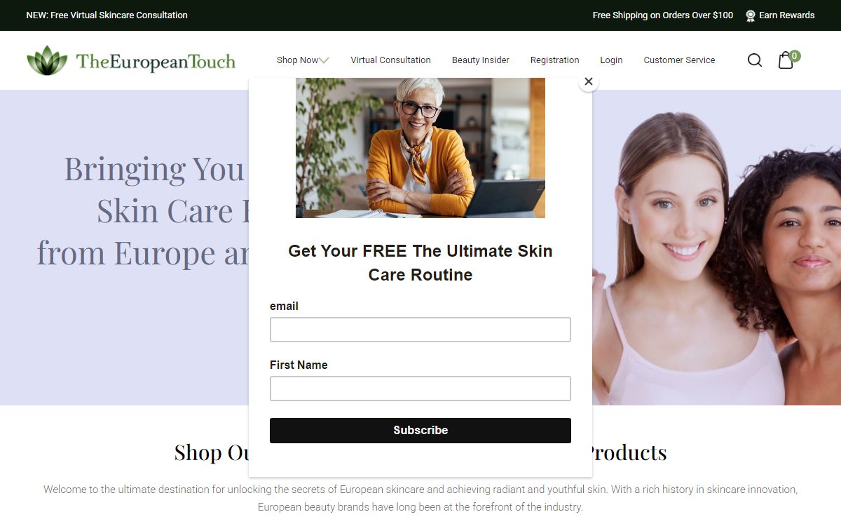 Shop European Skincare Products | The European Touch