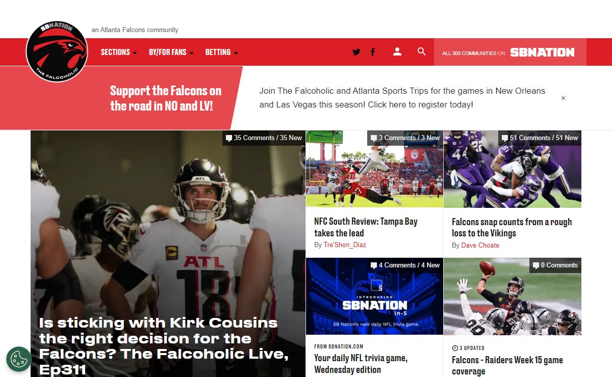 The Falcoholic, an Atlanta Falcons community