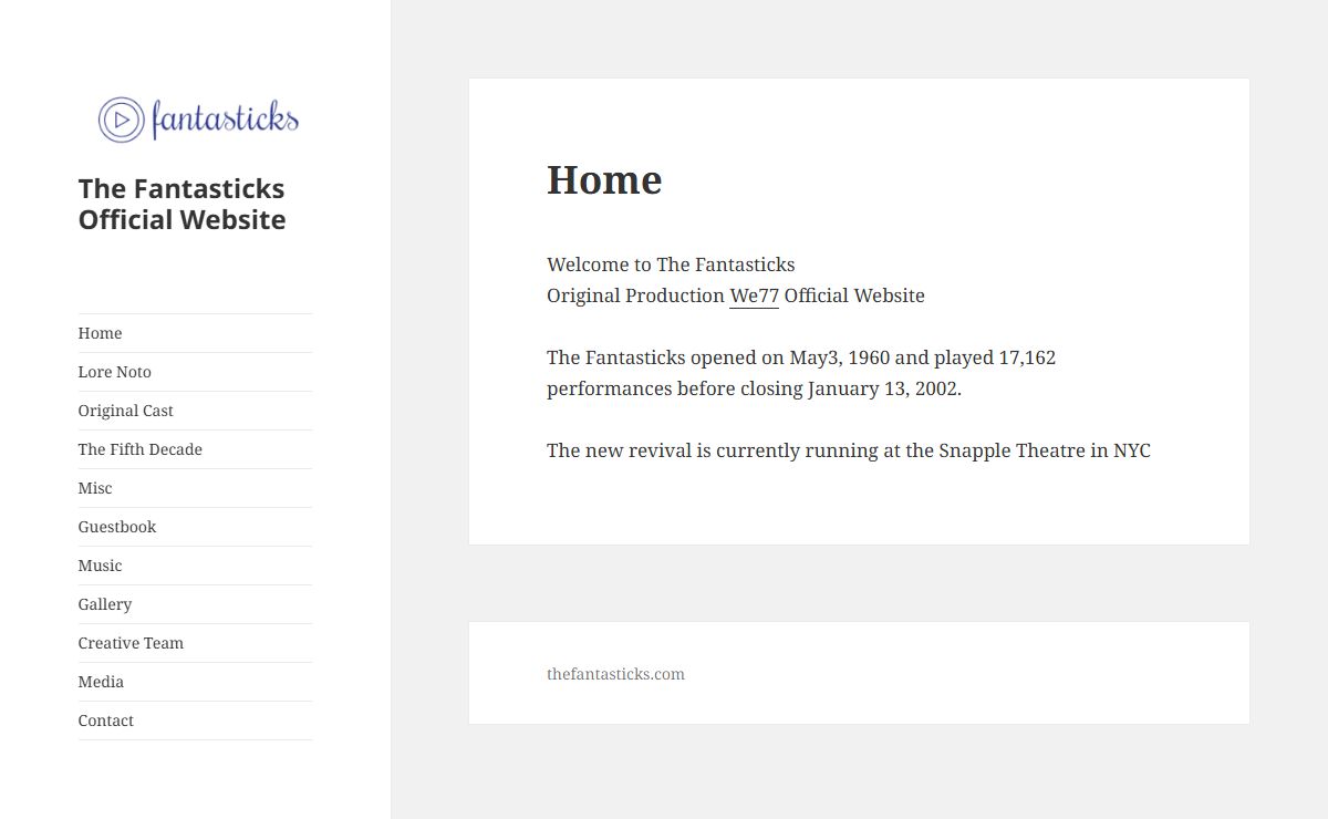 The Fantasticks Official Website