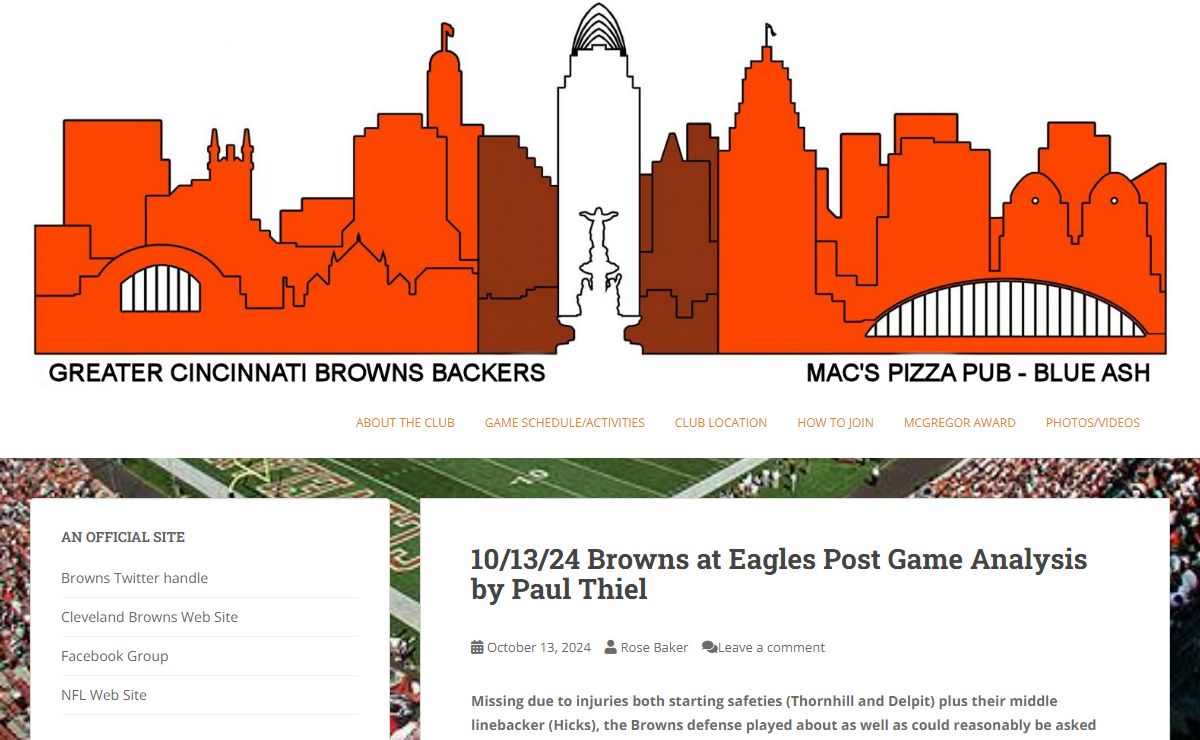 The GCBB.com – Home of the Greater Cincinnati Browns Backers
