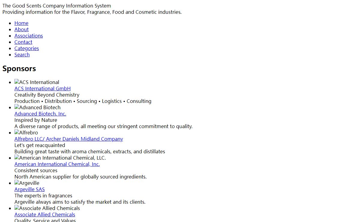 The Good Scents Company Information System