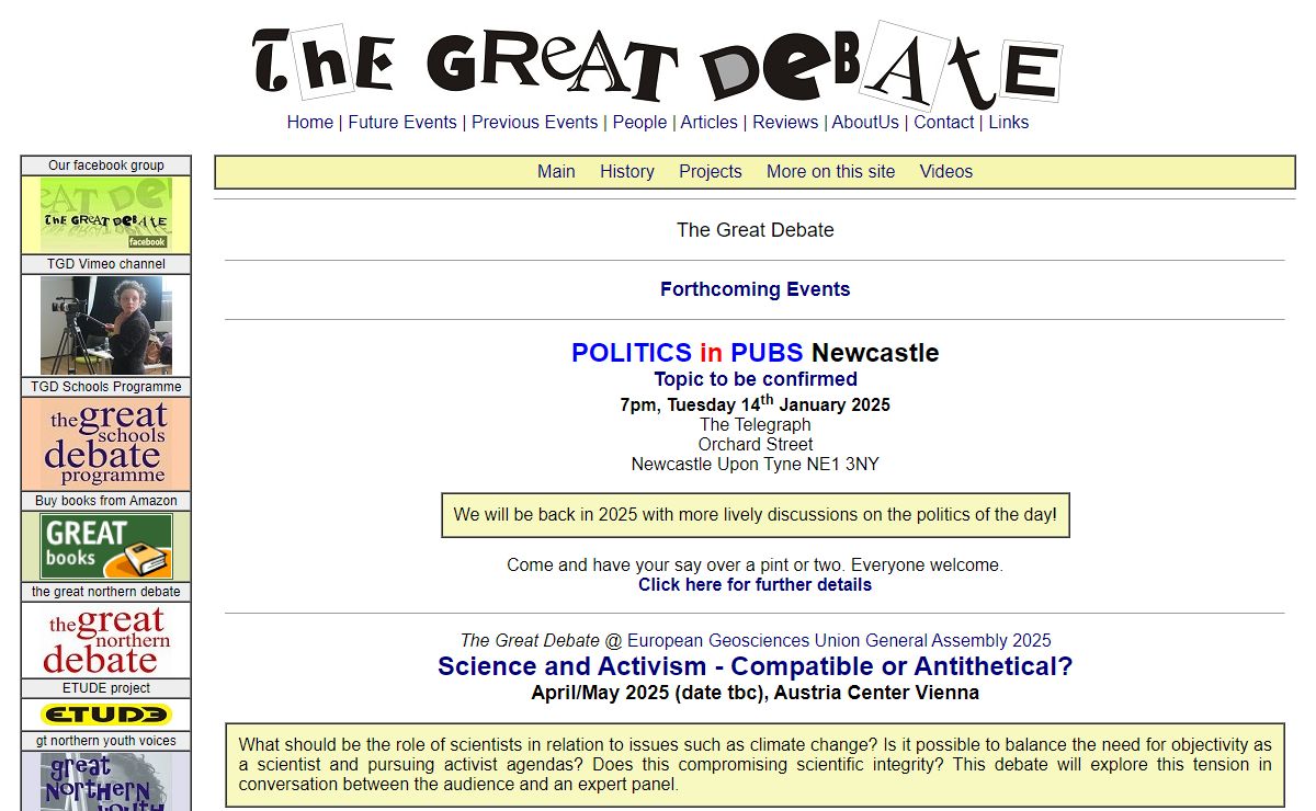 The Great Debate: Home Page