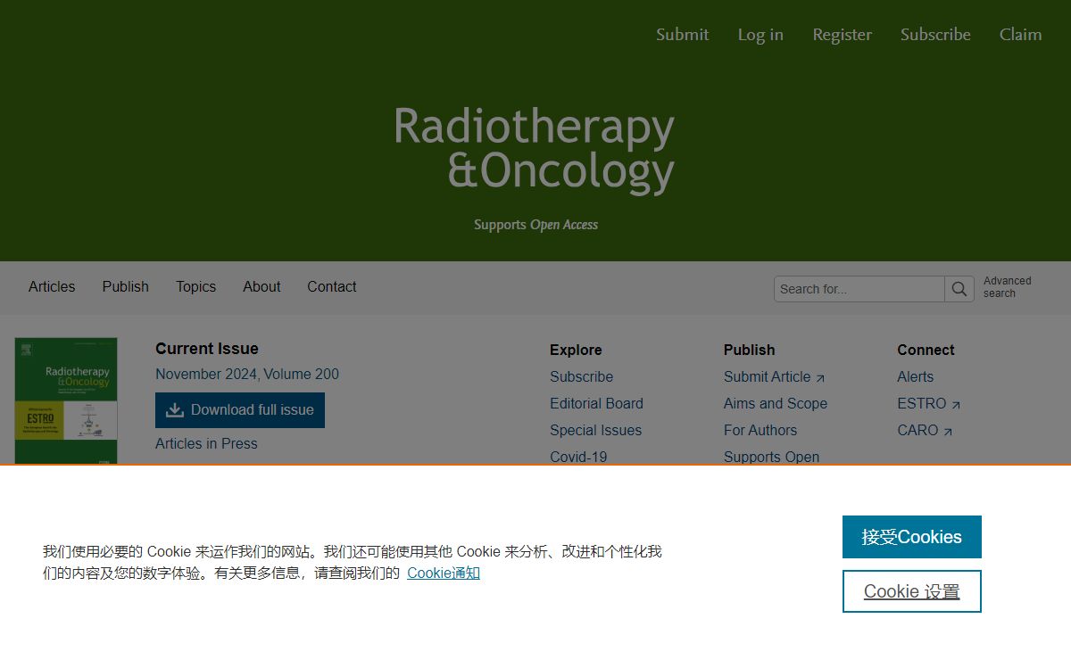 Home Page: Radiotherapy and Oncology