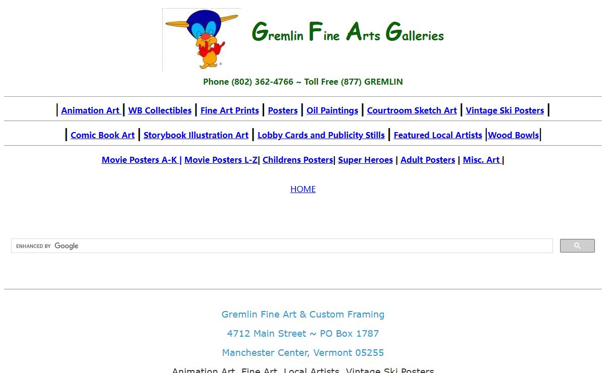 Gremlin Fine Arts Gallery Official Website and Store