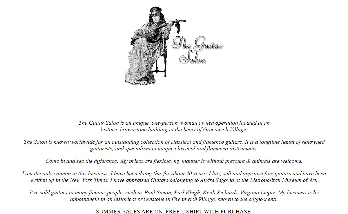 The Guitar Salon - Dealer for fine classical and flamenco guitars.