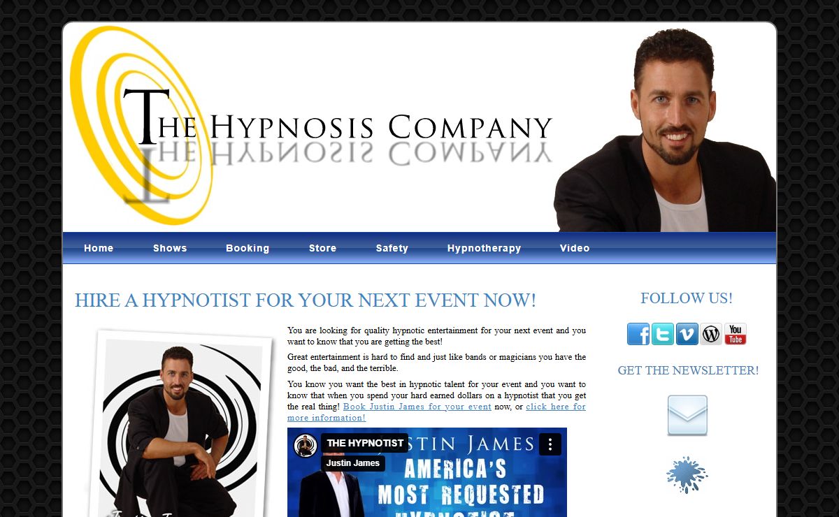 Hire a Hypnotist! Hypnotism, Party Hypnotist, Hypnosis Training and Safety!