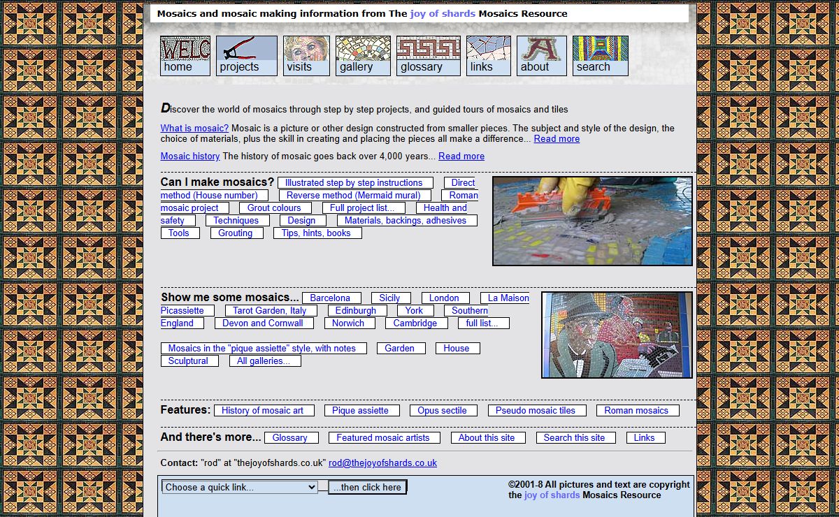 Mosaics, tiles and mosaic making at The Mosaics Resource