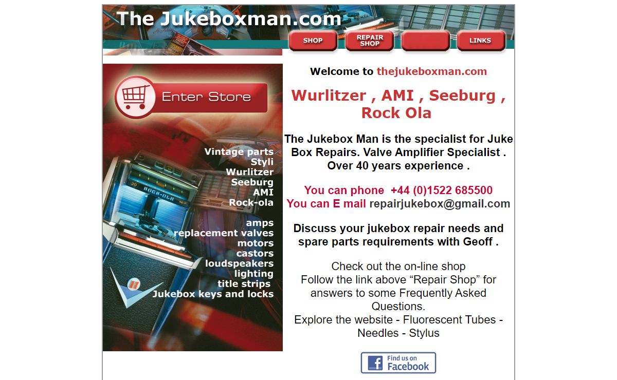 The Vintage Jukebox Spare Parts Website
