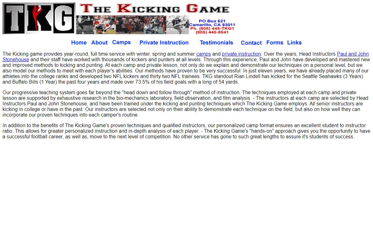 The Kicking Game