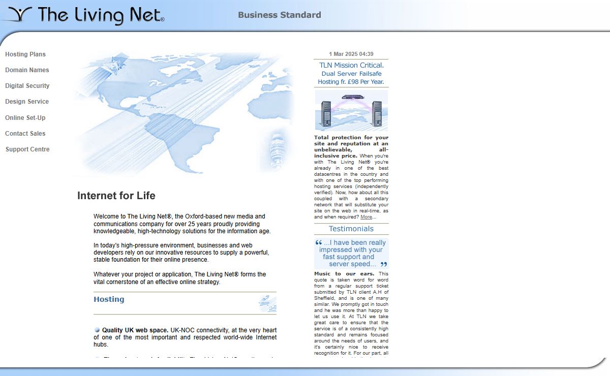 The Living Net New Media and Communications - Web Hosting and Services
