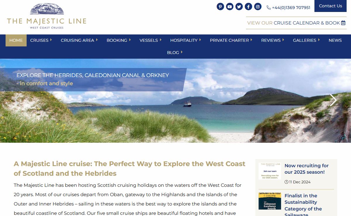 The Majestic Line: Scottish Hebridean small-ship cruises