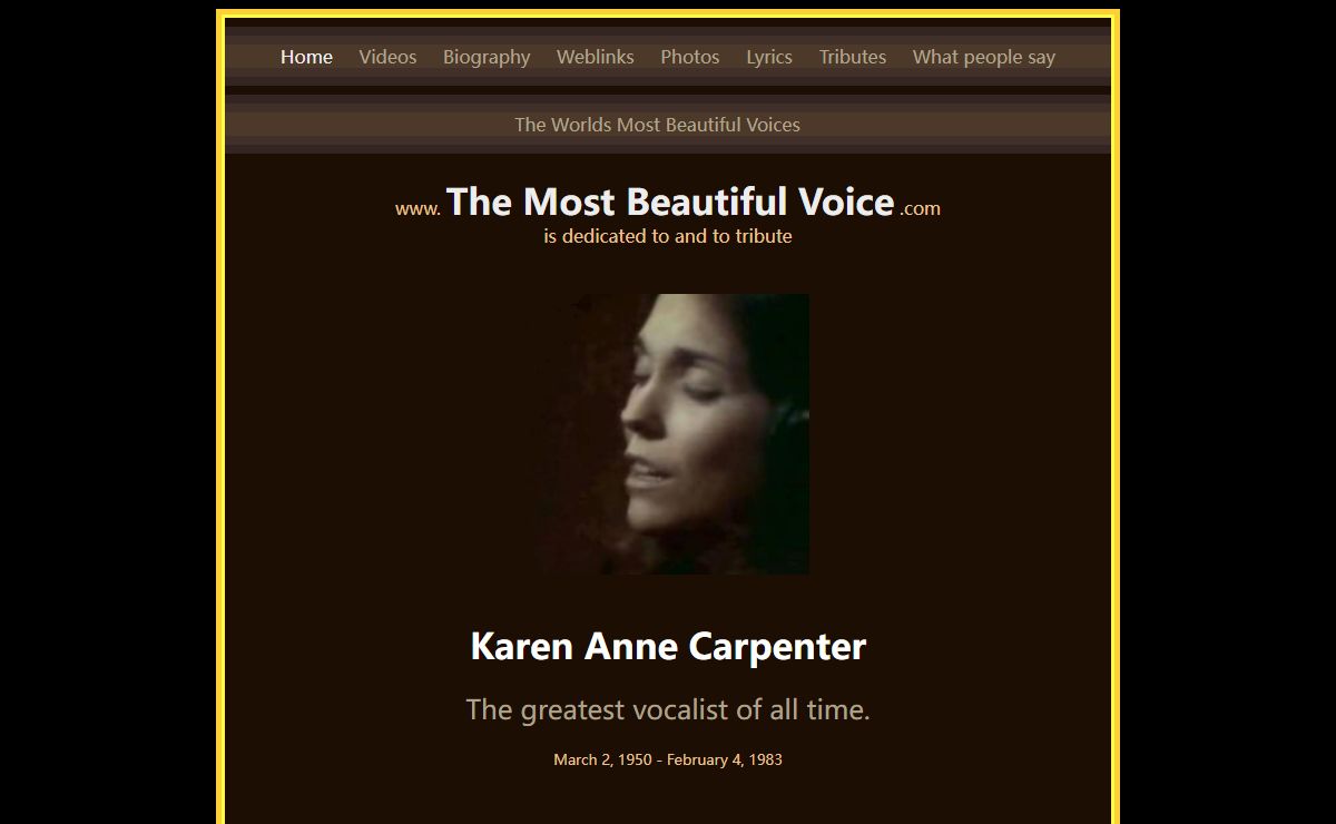 Karen Carpenter had The Most Beautiful Voice Ever