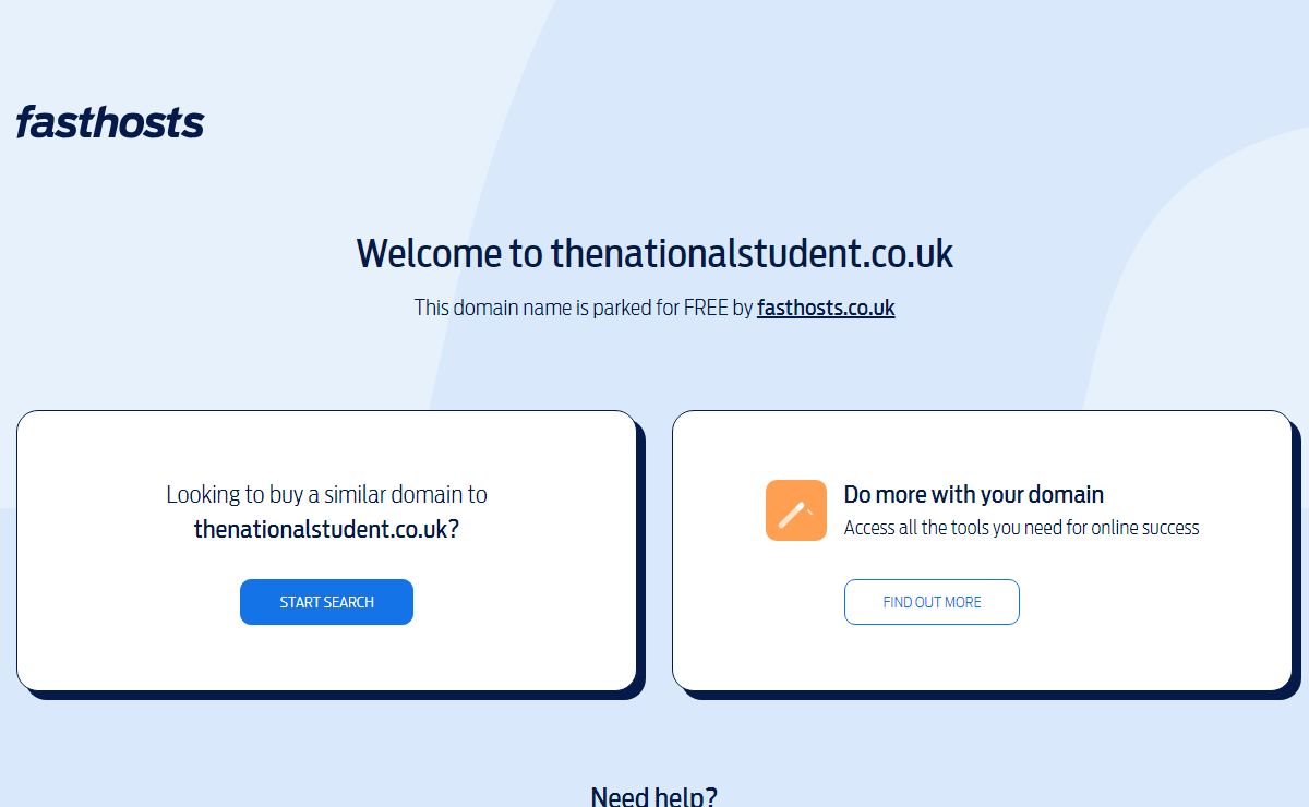 Domain parking page